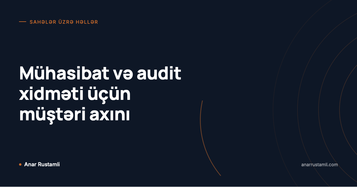 Mühasibat və audit xidməti üçün müştəri axını posteri
