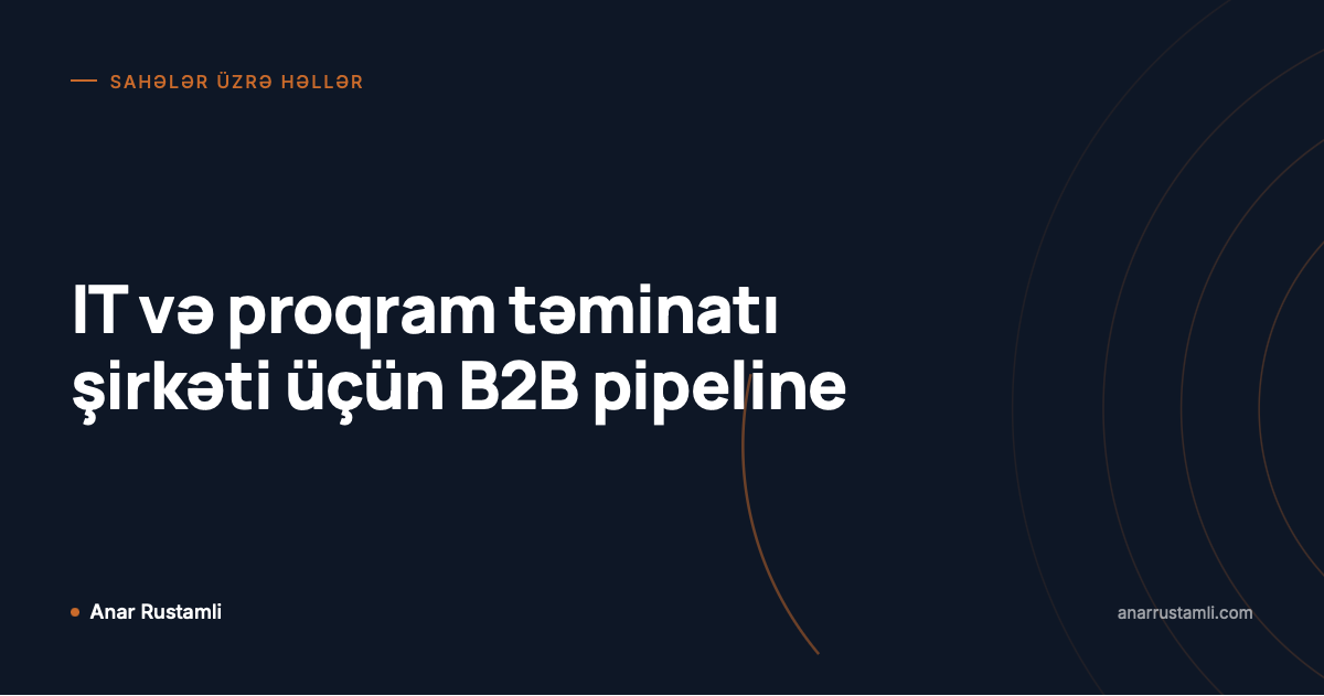IT və proqram təminatı şirkəti üçün B2B pipeline posteri