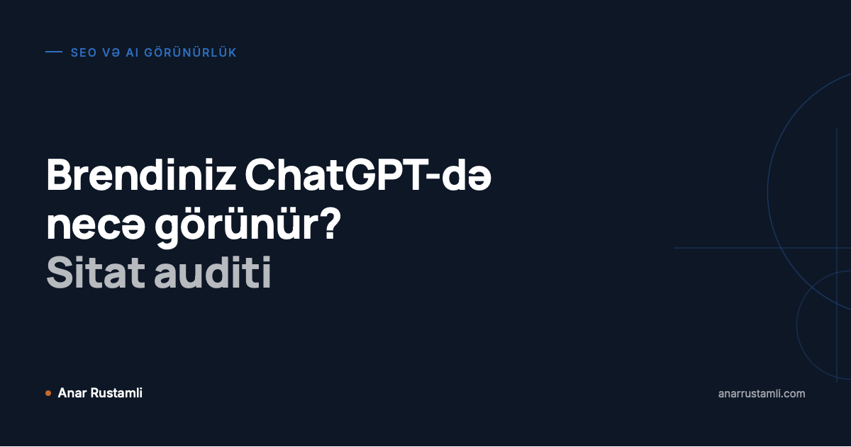 Brendiniz ChatGPT-də necə görünür? Sitat auditi posteri