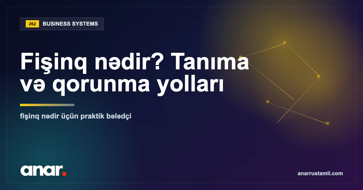 Fişinq nədir? Tanıma və qorunma yolları - Anar Rustamli