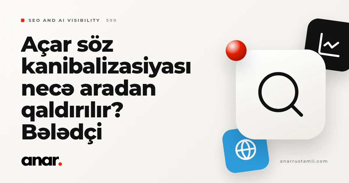 Açar söz kanibalizasiyası necə aradan qaldırılır? Bələdçi - Anar Rustamli
