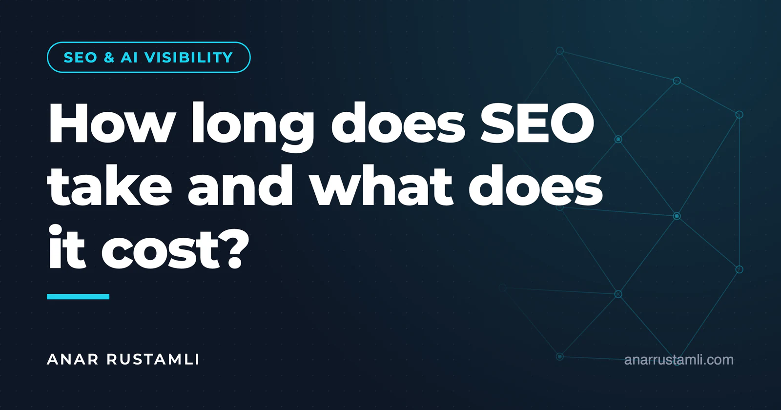 How long does SEO take and how much does it cost? — Anar Rustamli