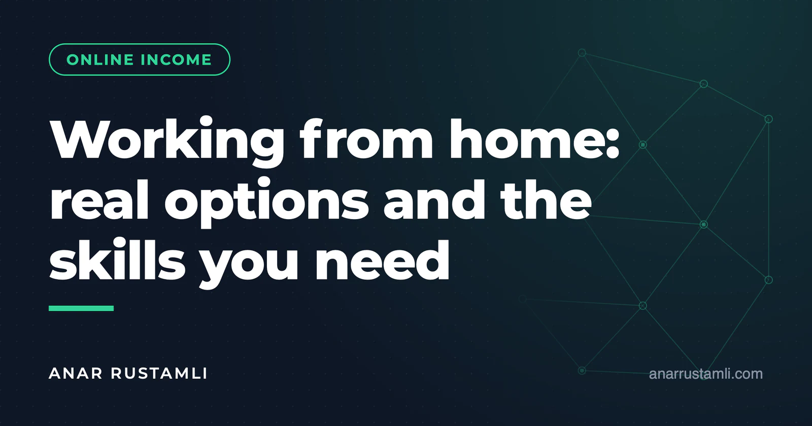 Working from home: real opportunities and required skills — Anar Rustamli