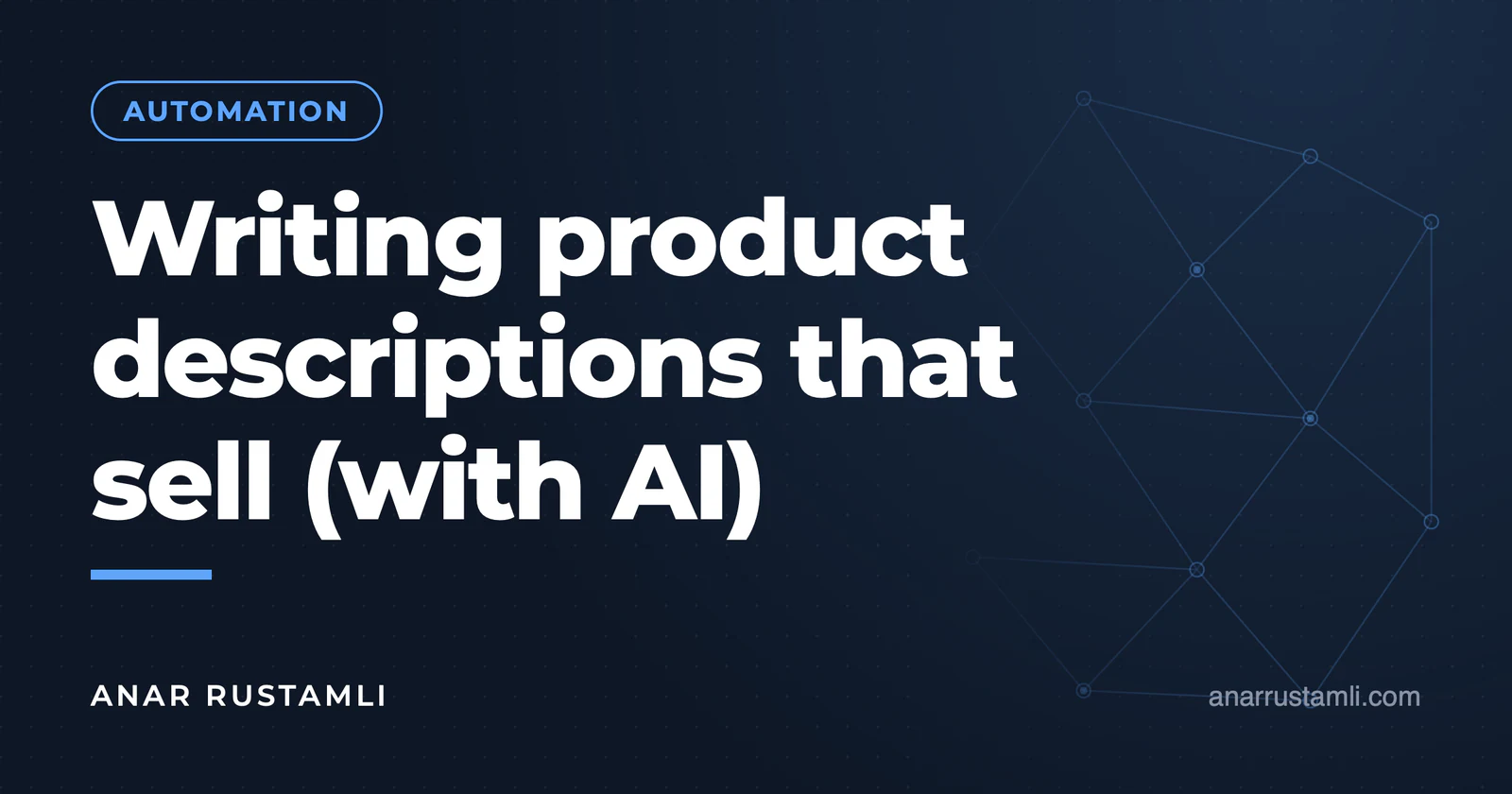 How to write a selling product description? (with the help of AI) — Anar Rustamli