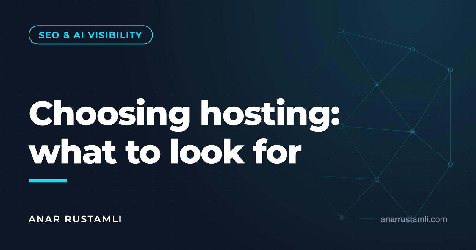 Choosing a hosting: what to pay attention to — Anar Rustamli