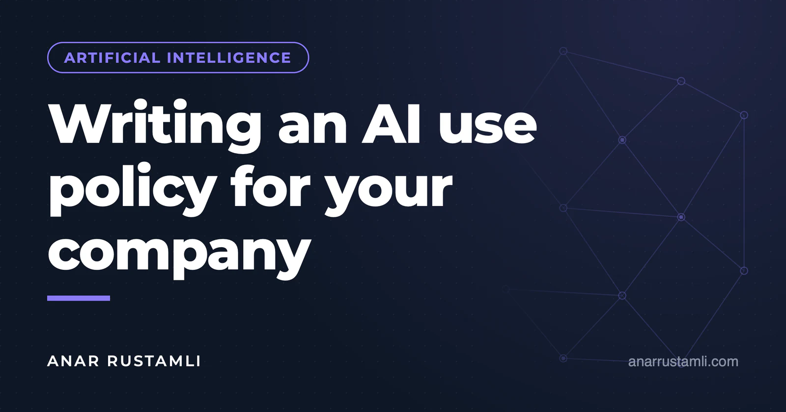 Develop an AI usage policy in the company — Anar Rustamli