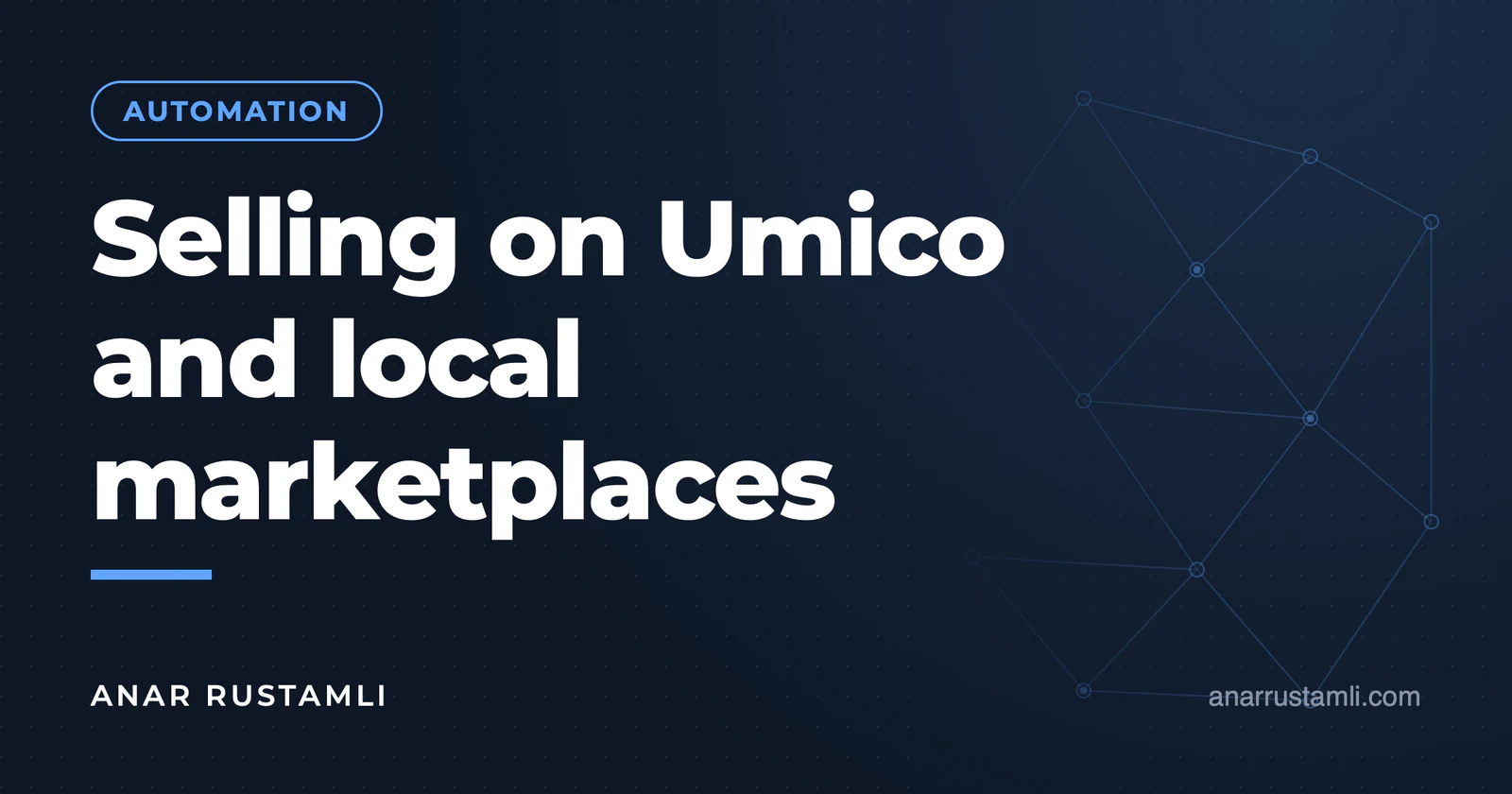 Sales at Umico and local marketplaces — Anar Rustamli