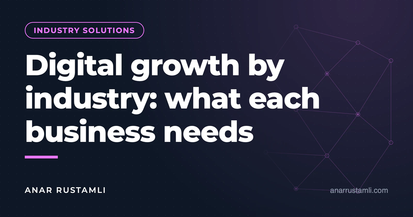 Digital growth by field: what business needs what — Anar Rustamli