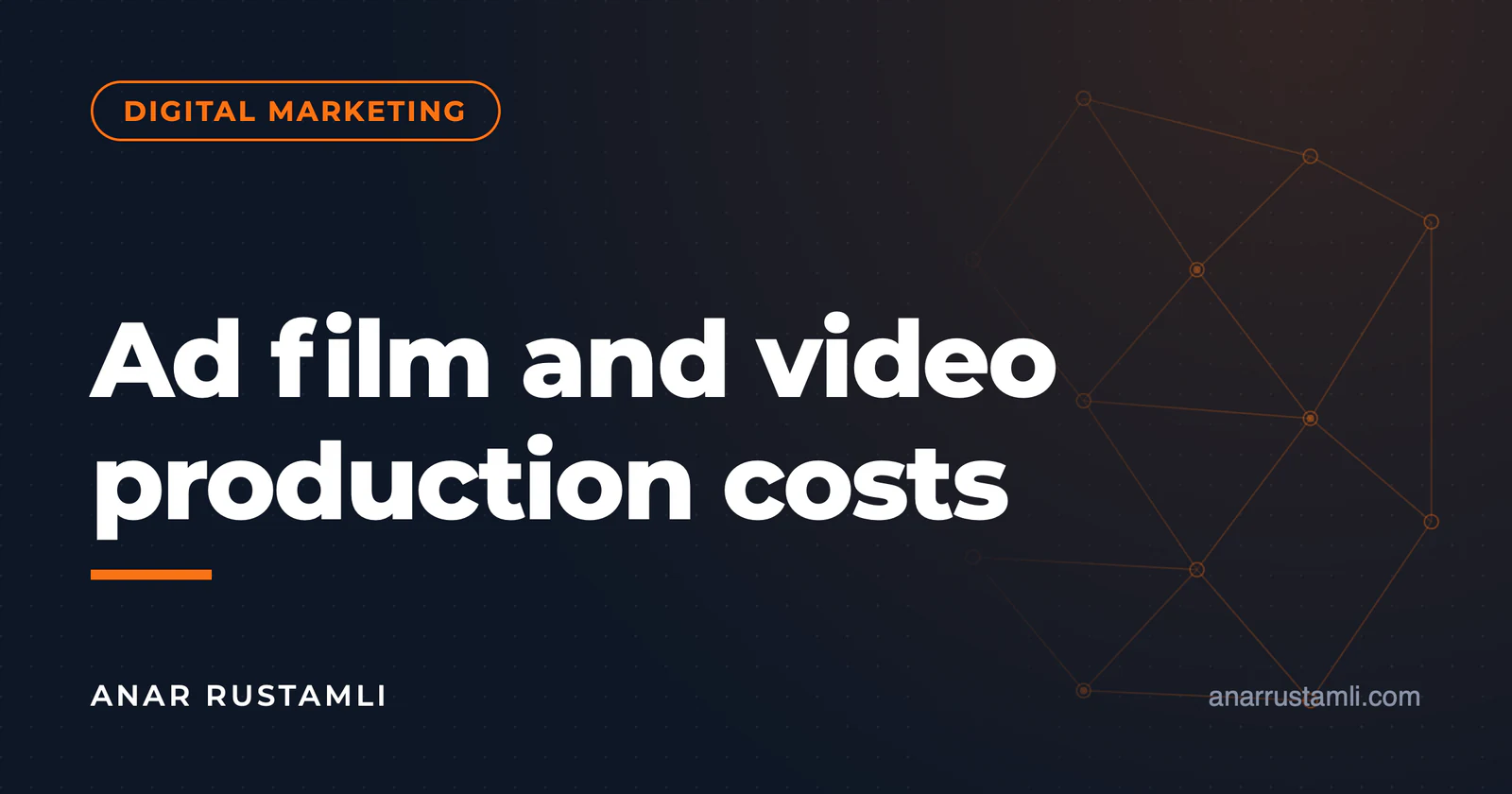 Commercial and video shooting prices — Anar Rustamli