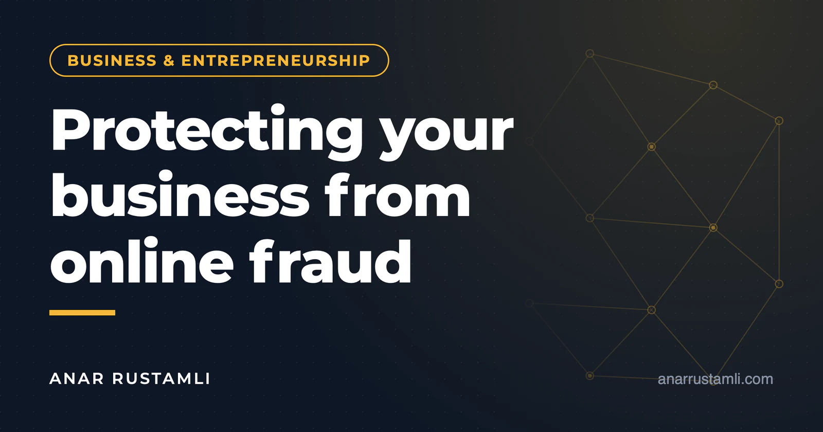 Avoiding online fraud: a guide for businesses — Anar Rustamli